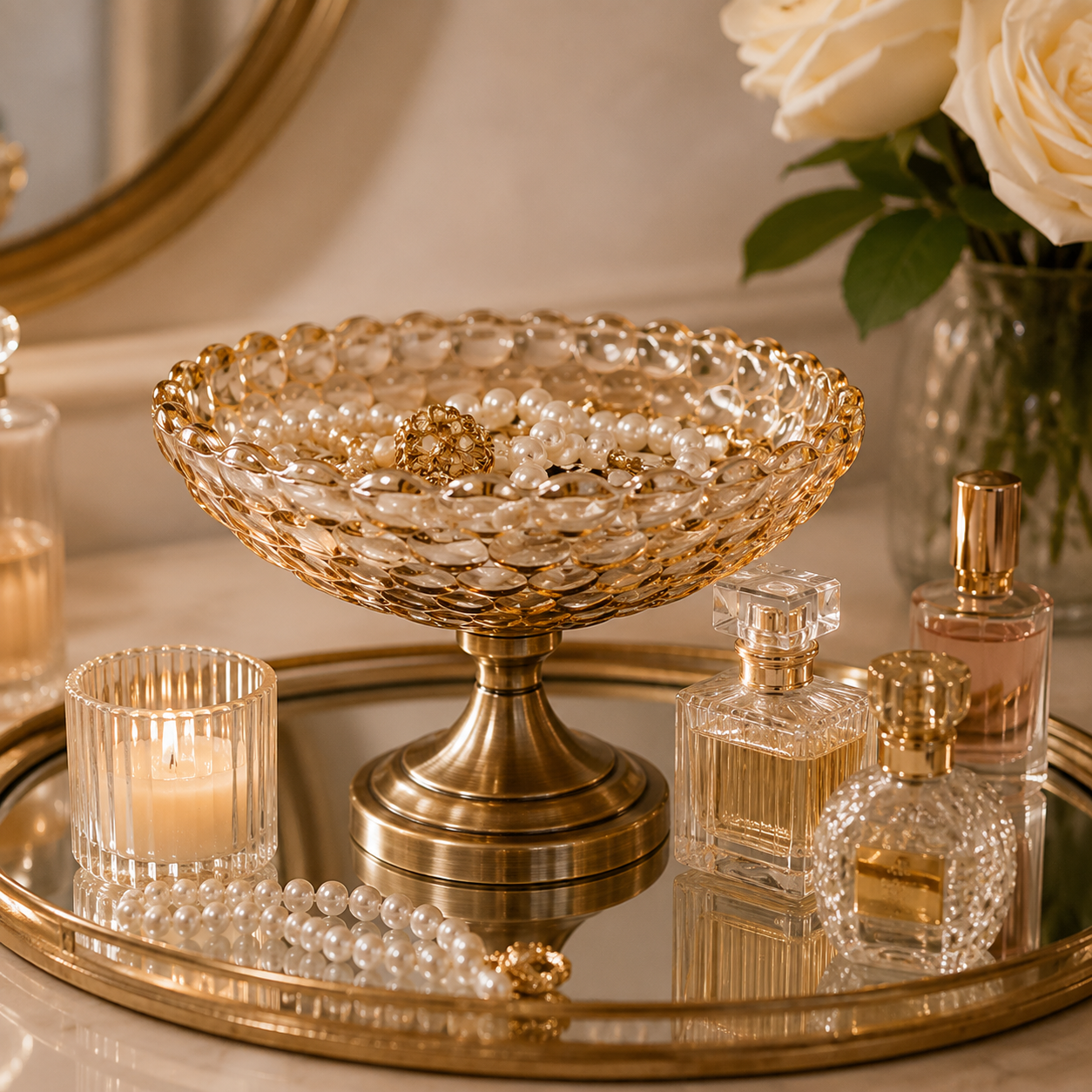 Aura Crystal Pedestal Bowl