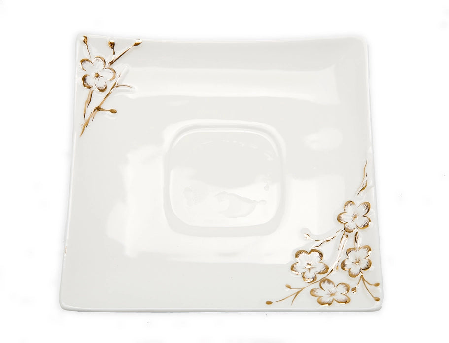 Gold Floral Coffee Mug | Luxury White & Gold Mugs | FS Luxe Creations