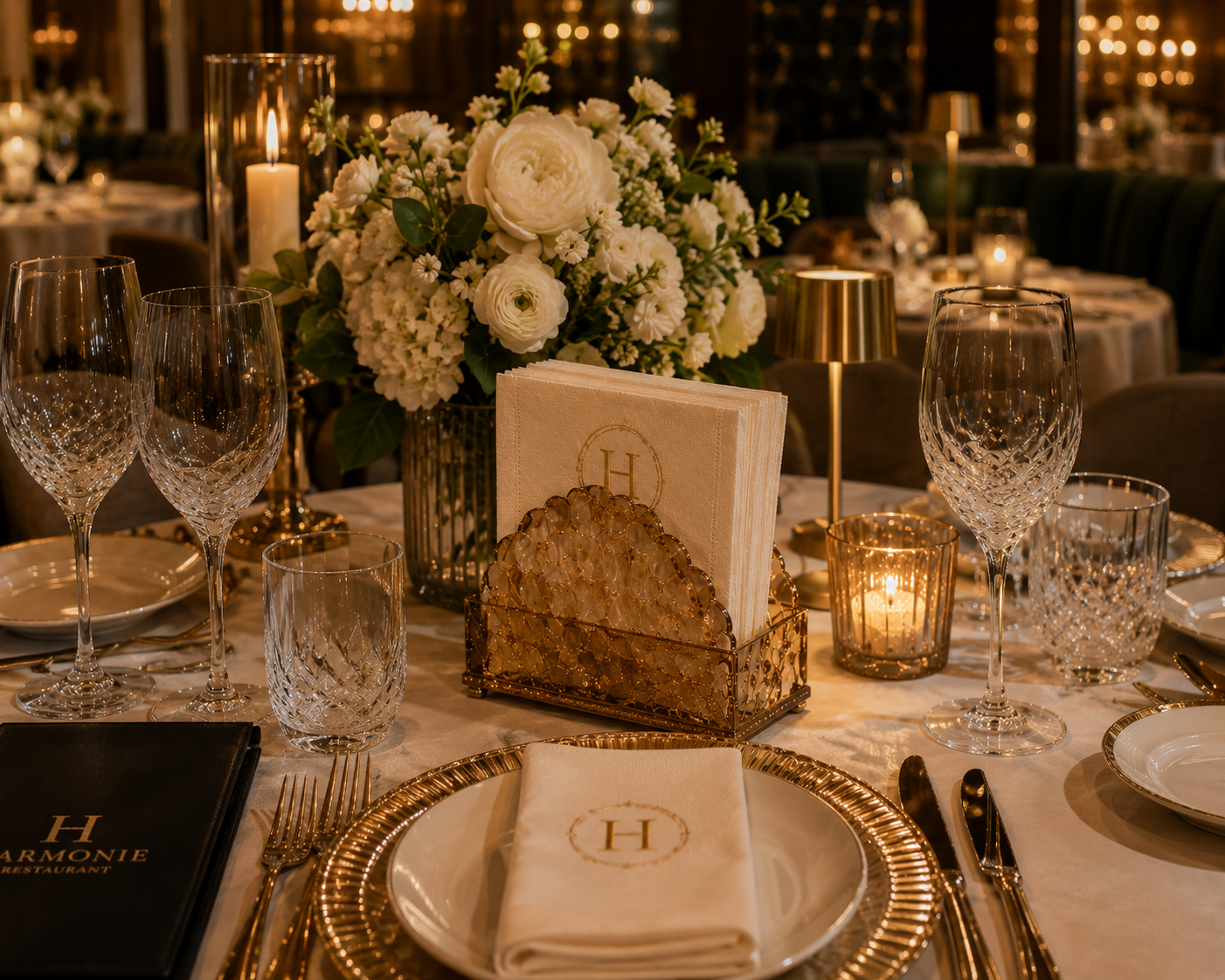 Crystal Glass Vintage Napkin Holder