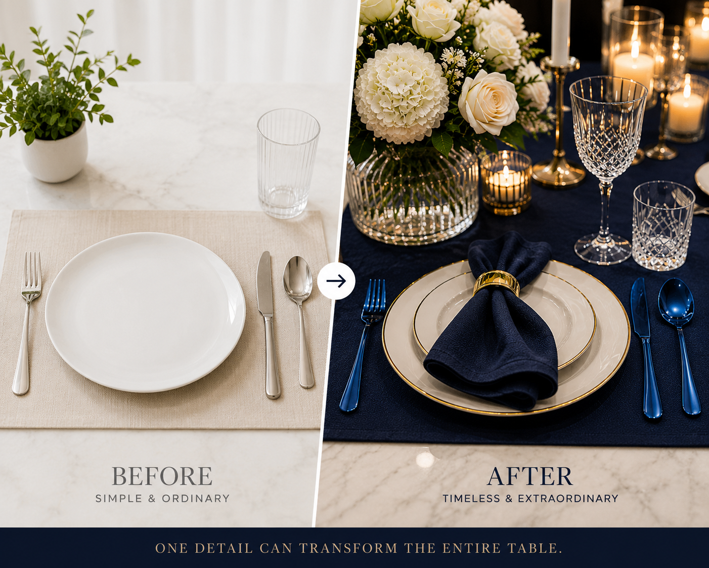 Sapphire Blue Luxury Flatware Set (24 Piece)