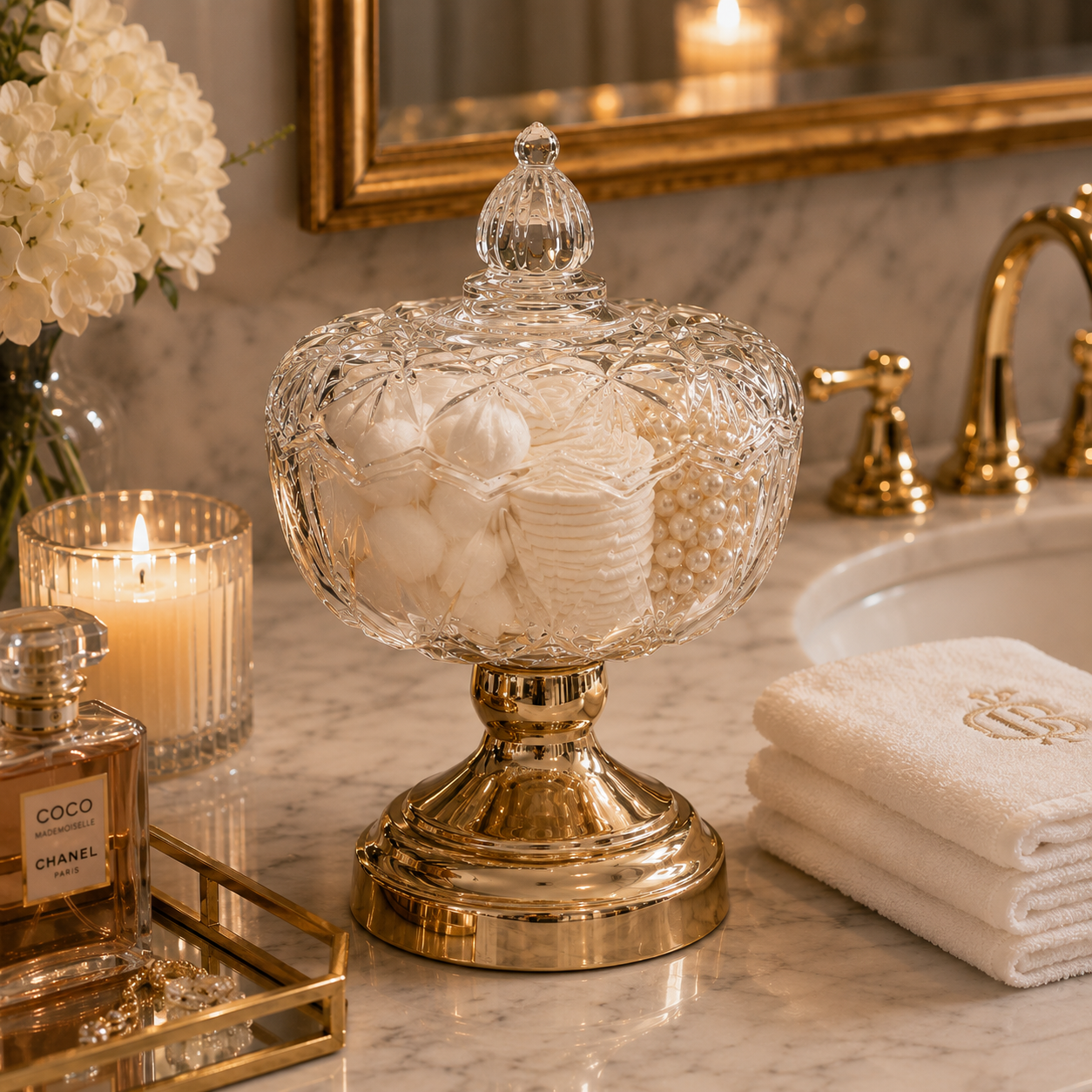 Crystal Glass Storage Canister