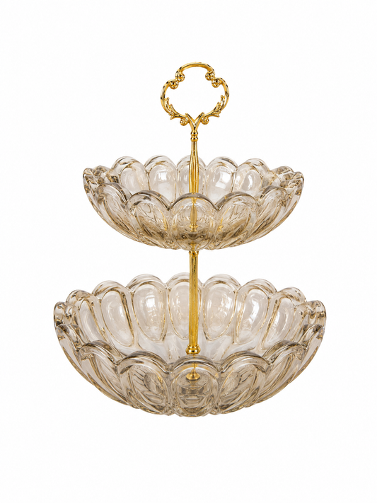 Crystal Wave Sculptural Serving Bowl