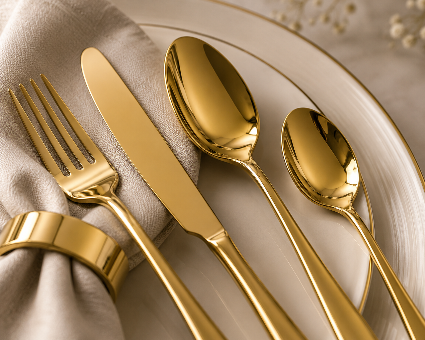 Gold Luxury Flatware Set (24 Piece)