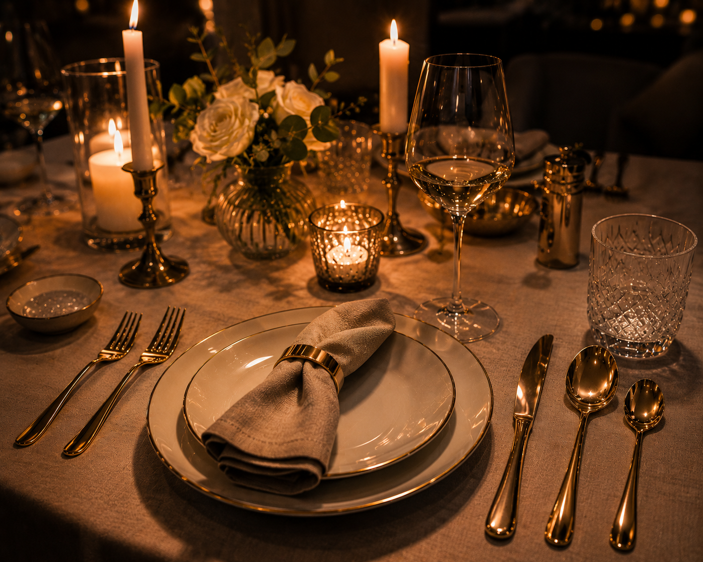 Gold Luxury Flatware Set (24 Piece)