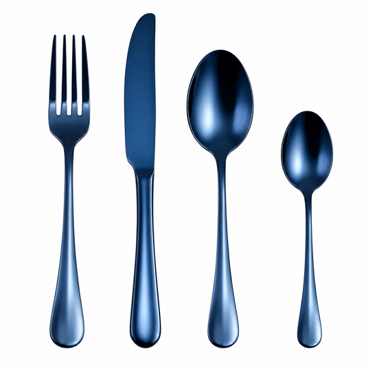 Sapphire Blue Luxury Flatware Set (24 Piece)