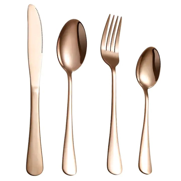 Rose Gold Flatware Set | Rose Gold Cutlery Set | FS Luxe Creations