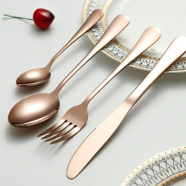 Rose Gold Flatware Set | Rose Gold Cutlery Set | FS Luxe Creations