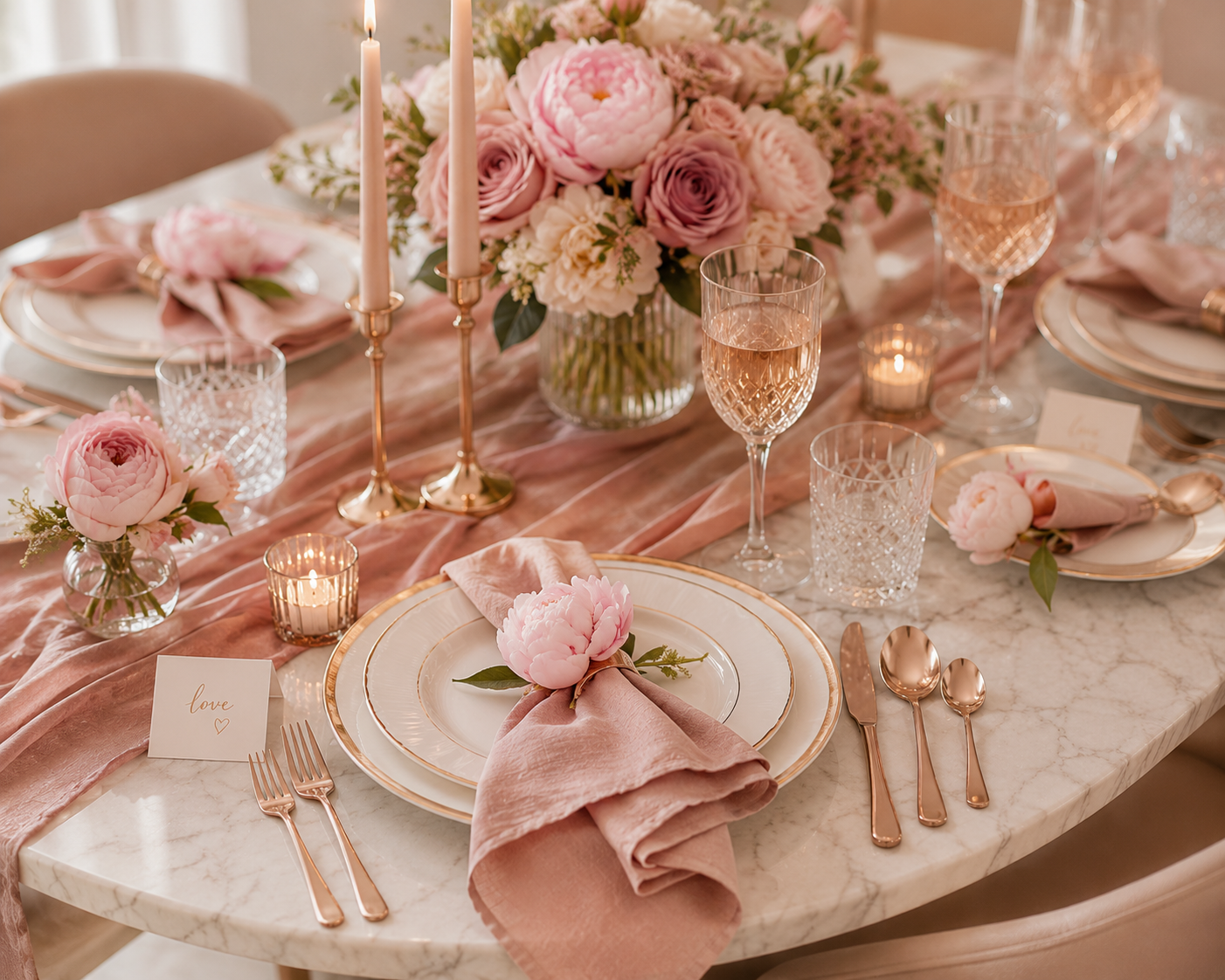 Rose Gold Luxury Flatware Set (24 Piece)